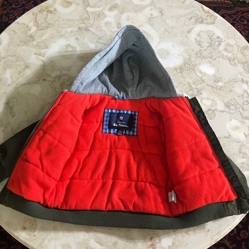 Ben Sherman Boys Khaki Fleece Lined Bomber Jacket - Picture 7 of 8